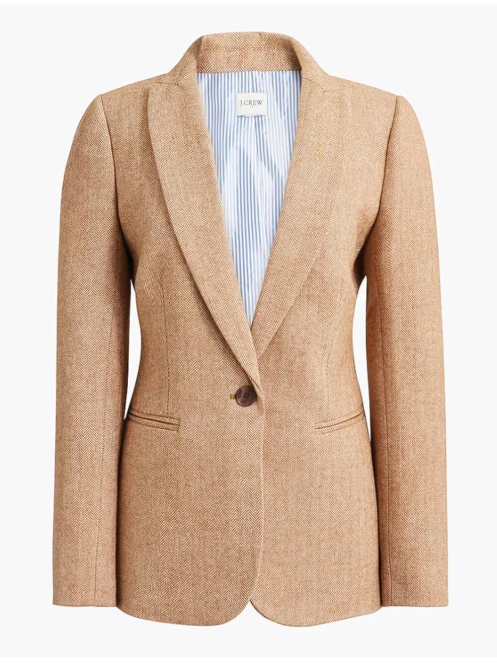 Size 12 J Crew Factory Herringbone Wool-blend Holland Blazer
